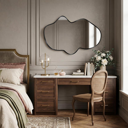 Wavy Wandspiegel Schwarz – Asymmetrisch & Modern