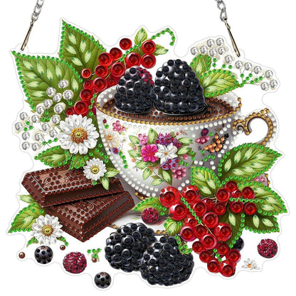 Diamant Painting Früchte Schokolade Hängendes Ornament Set