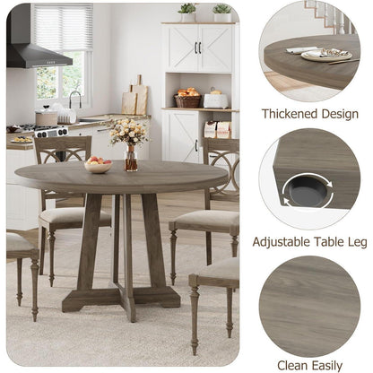 Runder Esstisch Holz Industrial Design – Platzsparend & Stabil