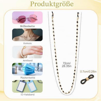 Brillenkette Damen Perlen Gold – Zarte Kette für Brille & Sonnenbrille