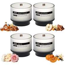 Kerzen-Nachfüllpack 4er-Set Duftkerzen Soja-Wachs Herbst Aromen