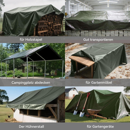 Schwerlast-Abdeckplane 4x4m – Wasserdicht, UV-Beständig & Reißfest