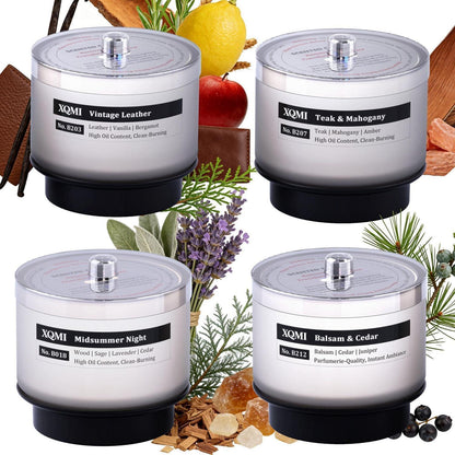 Duftkerzen-Set 4er Office – Tabak Whisky Aroma