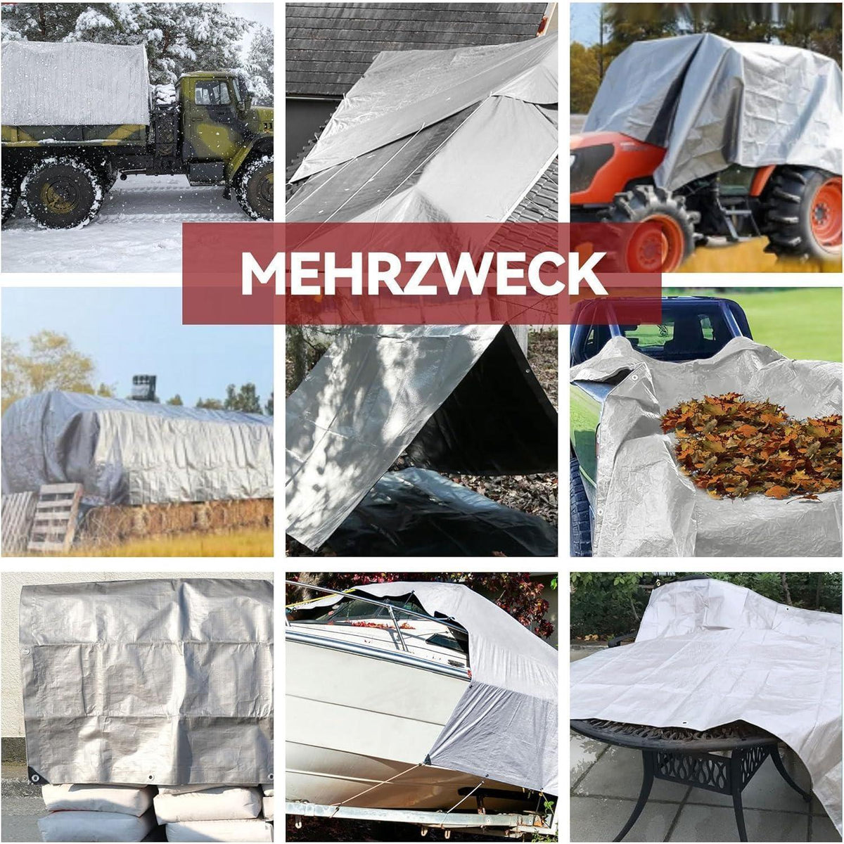 Wasserdichte Abdeckplane 4x6m – Reißfest & UV-stabilisiert