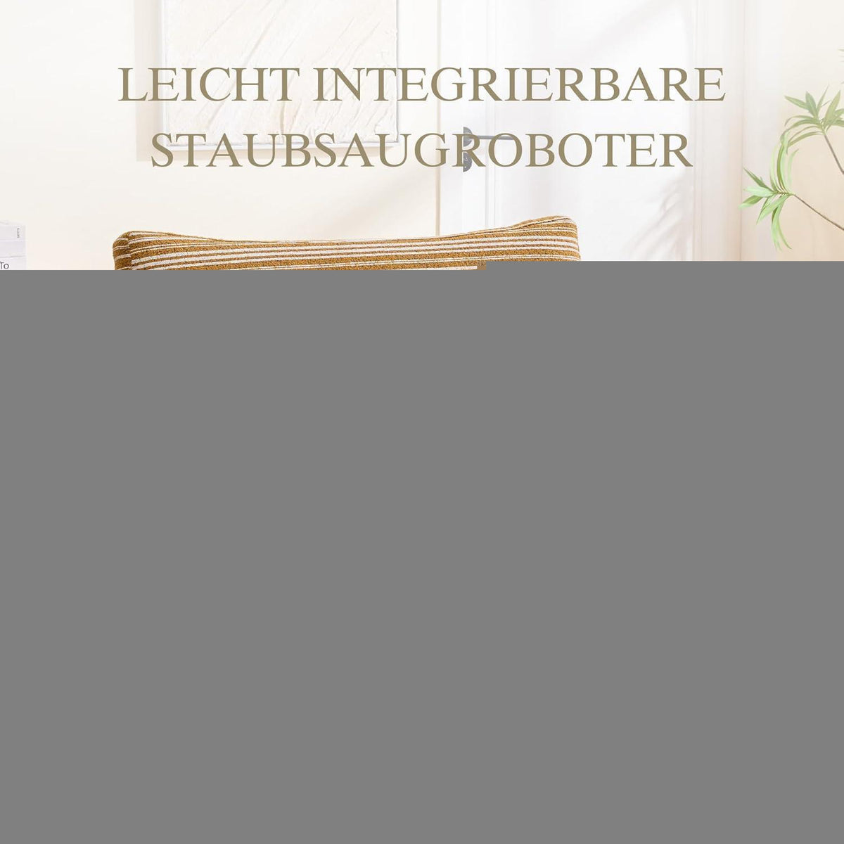 Gelber Bouclé Zweisitzer-Sessel mit Massivholzbeinen