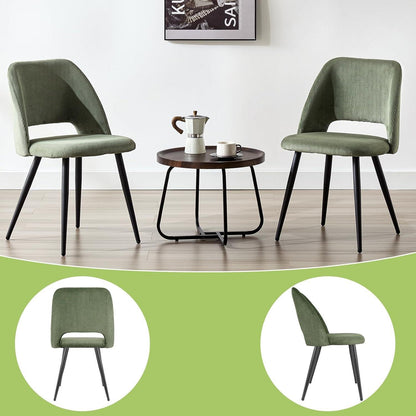 4er Set Esszimmerstühle mit Cordstoff – Multicolor