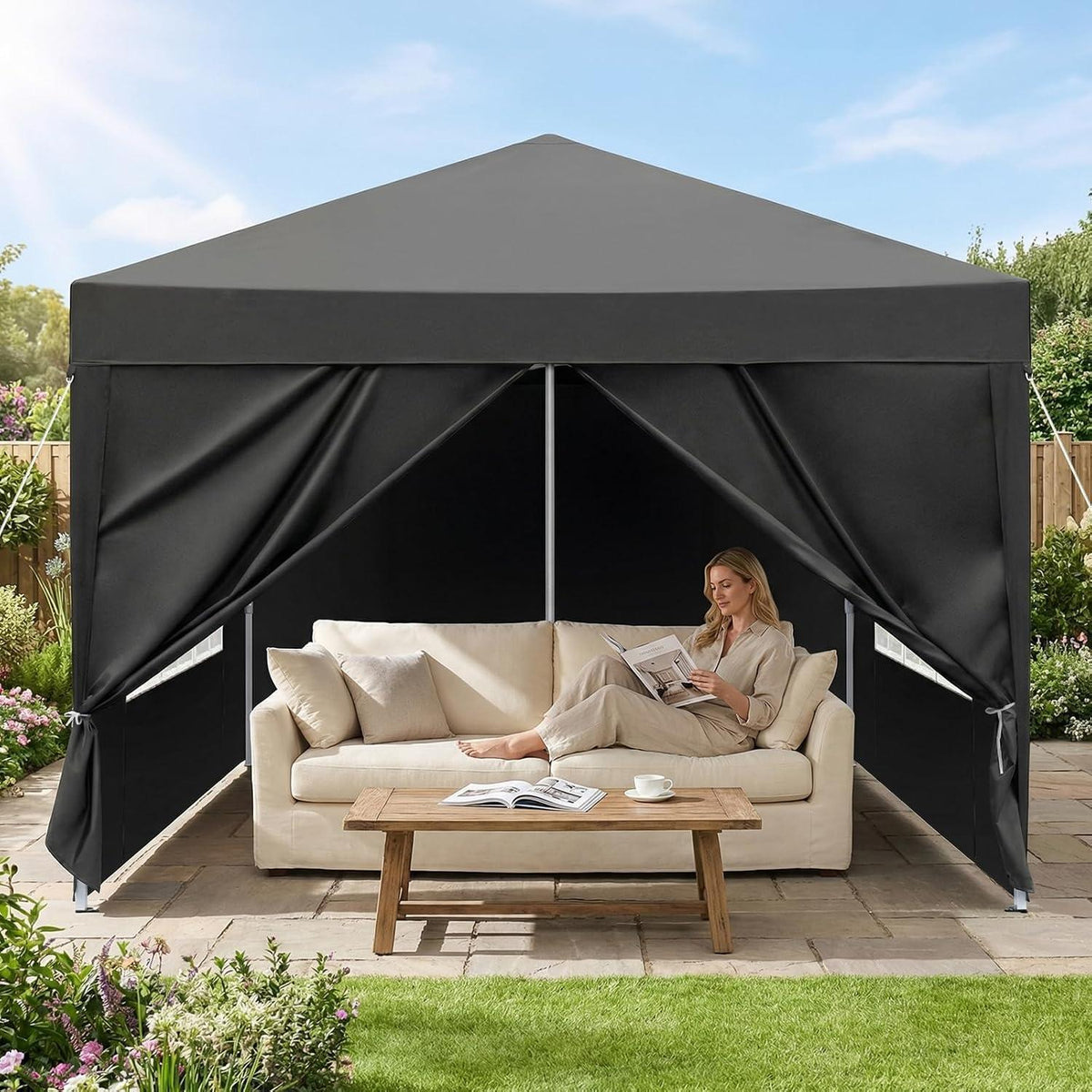 3x3m Faltpavillon – Wasserdicht, Stabil & UV-Schutz für Garten & Camping