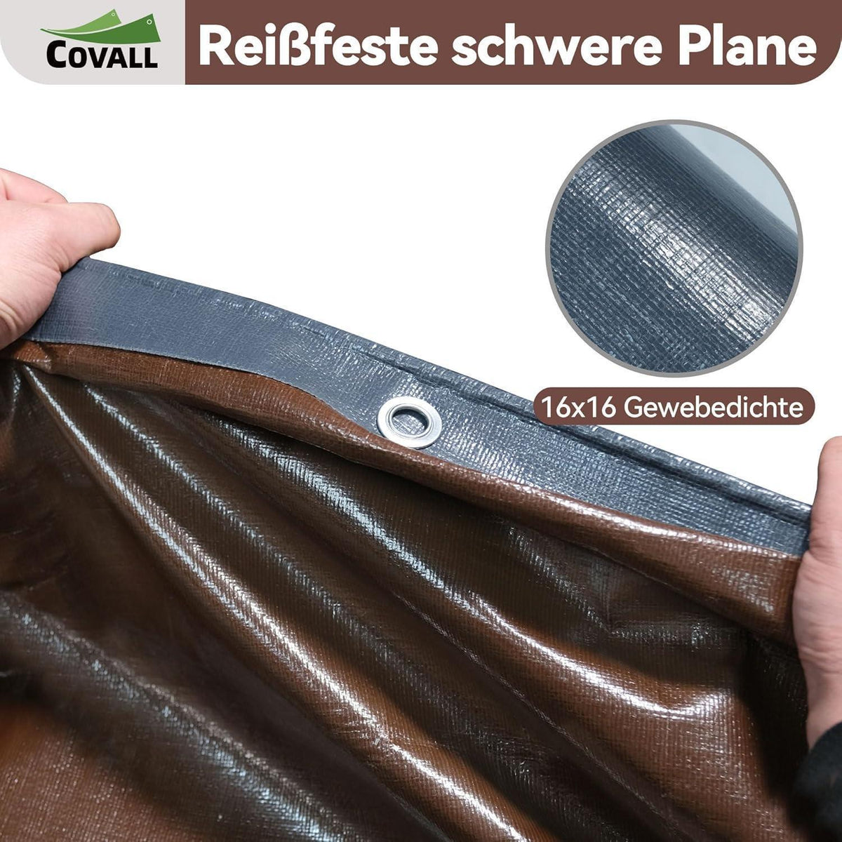 Schwere Abdeckplane 4x5m | 280g/m² | Reißfest & Wasserdicht