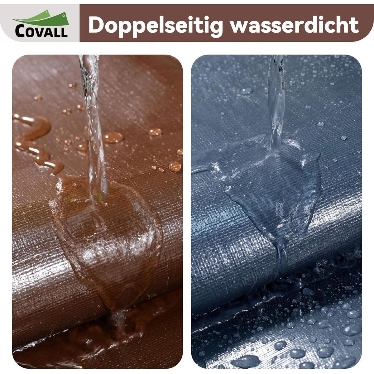 Schwere Abdeckplane 5x6m | 280g/m² | Reißfest & Wasserdicht