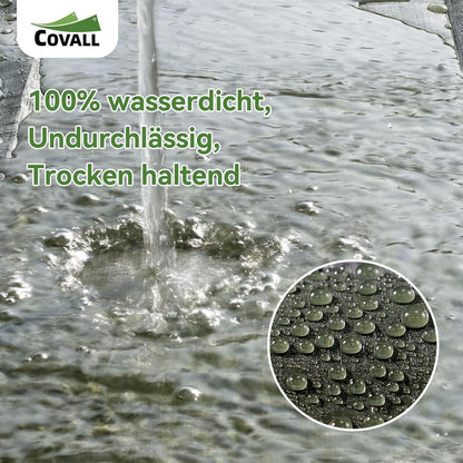Grüne Abdeckplane 10x10m | Wasserdicht, UV-Beständig & Reißfest
