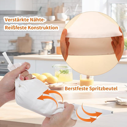 4er-Pack Wiederverwendbare Spritzbeutel – 30 cm zum Verzieren
