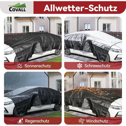 Abdeckplane 6x10m Schwarz | Wasserdicht & Reißfest für Garten, Camping & Auto