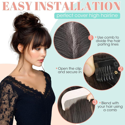 Clip-in Pony – Französisch, Schokoladenbraun, für jeden Look