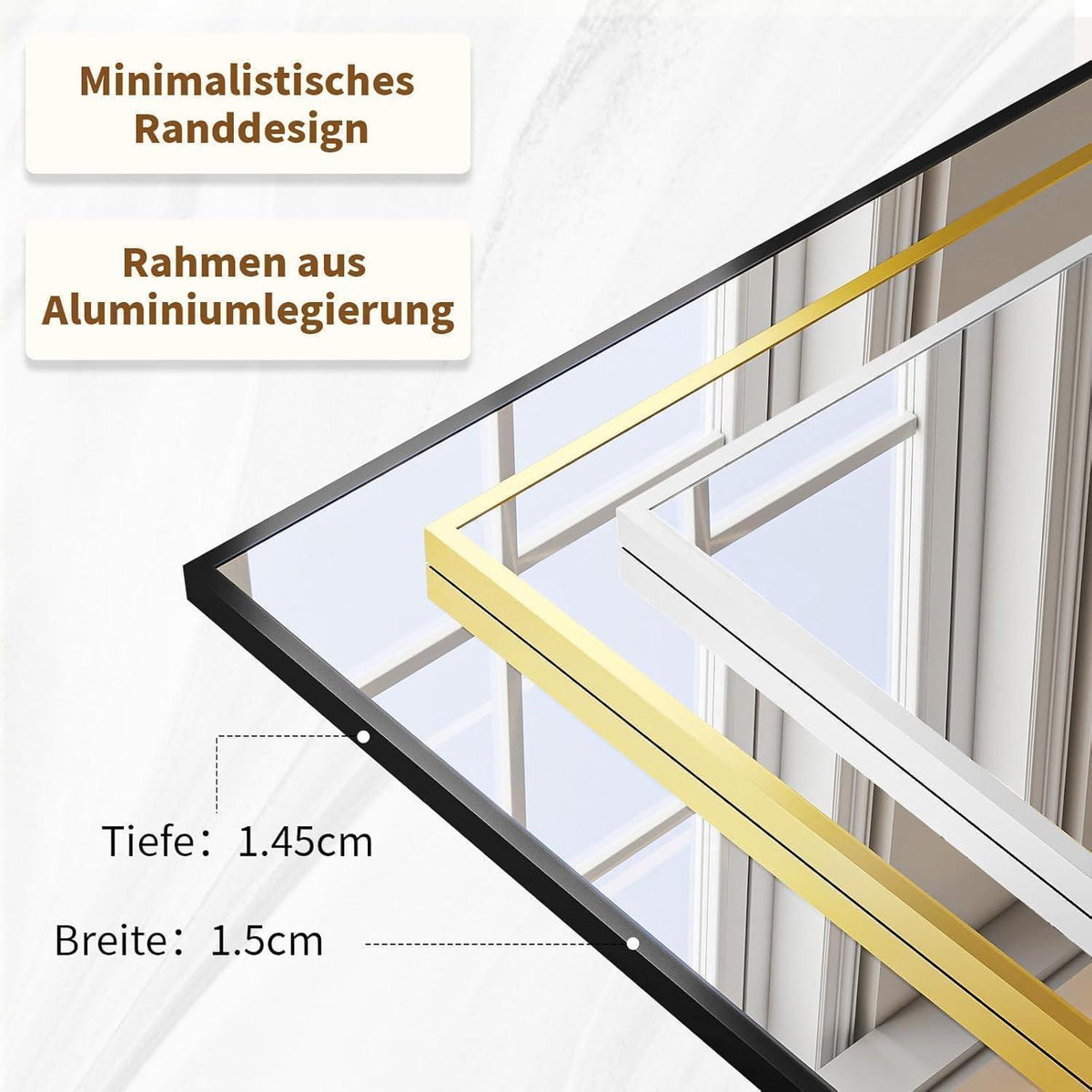 Großer Standspiegel mit Ständer – HD Spiegel für Schlafzimmer & Wohnzimmer