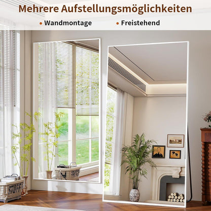 Großer Standspiegel mit Ständer – HD Spiegel für Schlafzimmer & Wohnzimmer