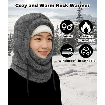 Sturmhaube Fleece Thermo Balaclava Grau Damen Herren Winter