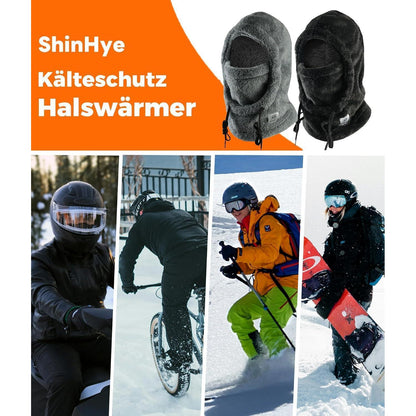 Sturmhaube Fleece Thermo Balaclava Grau Damen Herren Winter