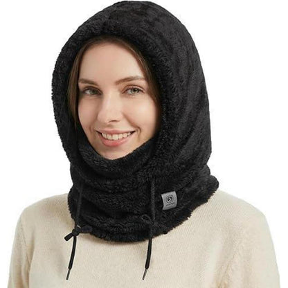 Sturmhaube Fleece Thermo Balaclava Damen Herren Winter Schwarz
