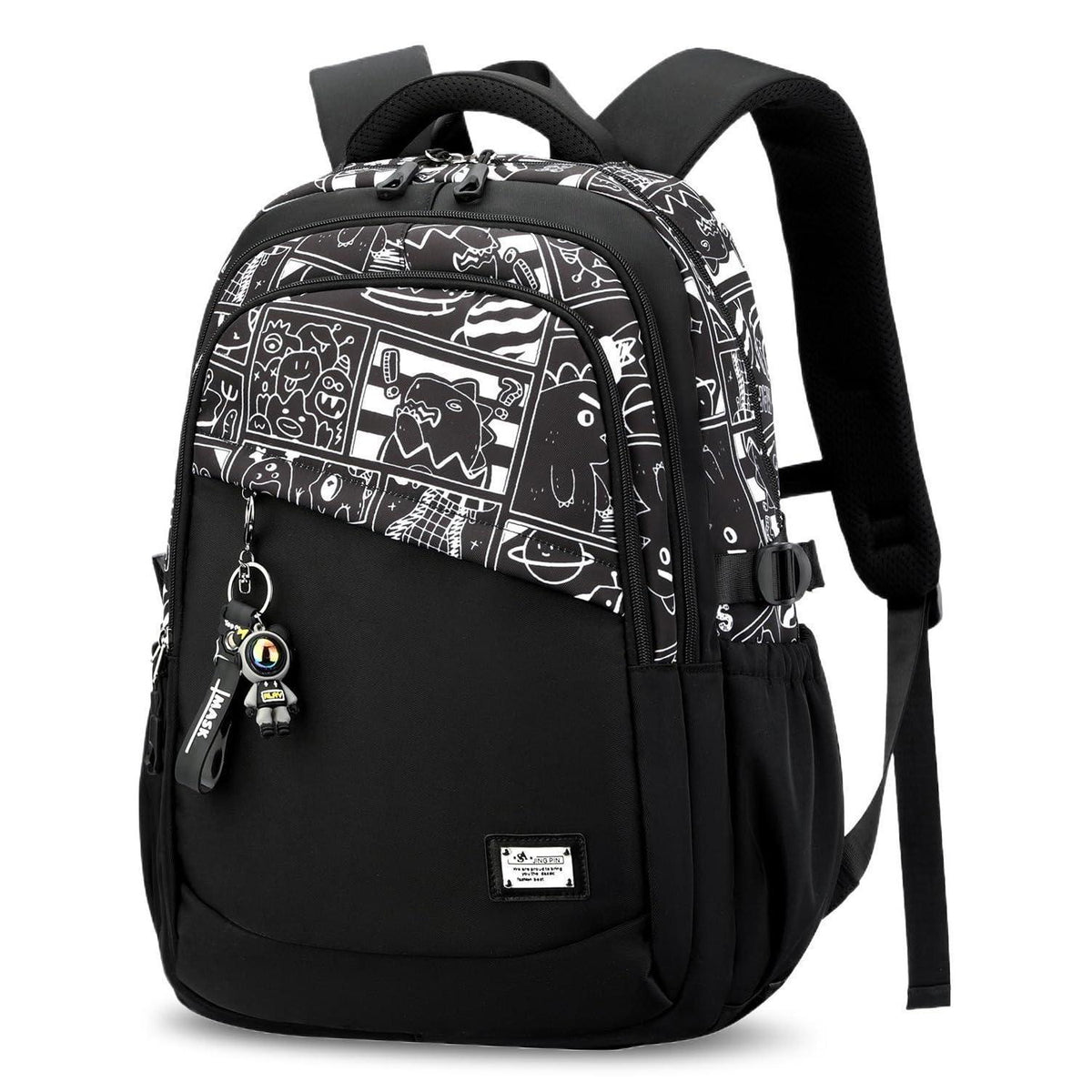 Schulrucksack Jungen Teenager Schwarz – Groß, Robust & Vielseitig