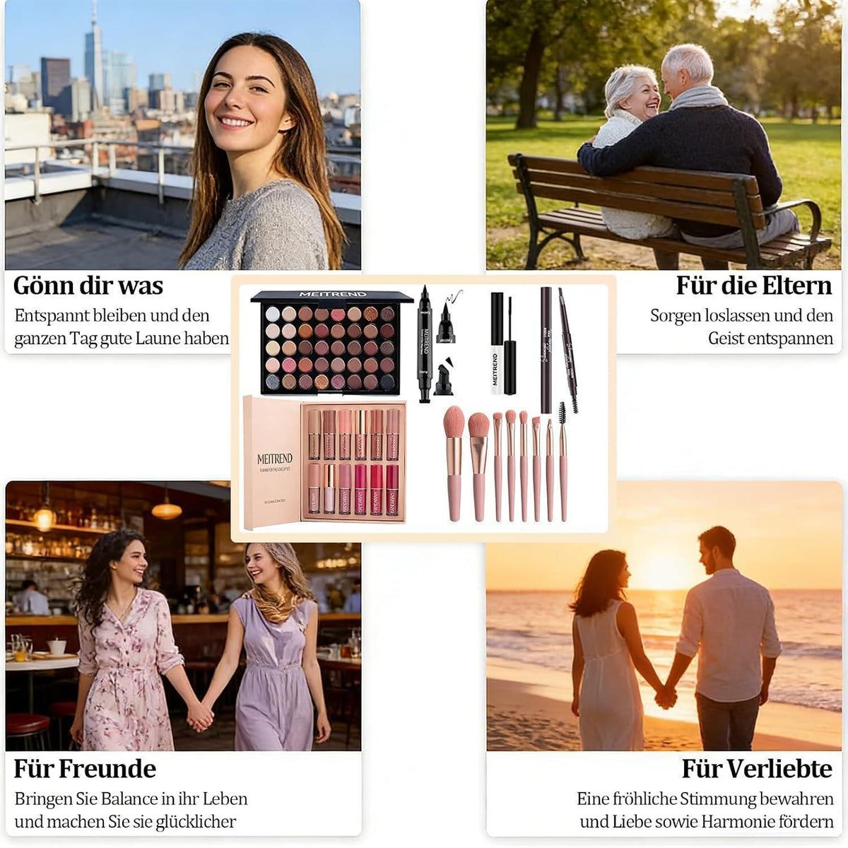 Make-Up Set für Frauen – 40 Farben Lidschatten & Kosmetik Geschenk