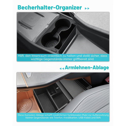 Kia EV3 Mittelkonsole Organizer & Getränkehalter Set