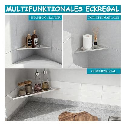 Eckregal Dusche Edelstahl 254mm – Rostfrei & Platzsparend