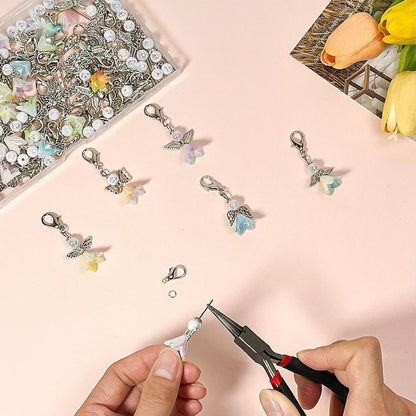 Schutzengel Bastelset – 50 Engel Schlüsselanhänger DIY