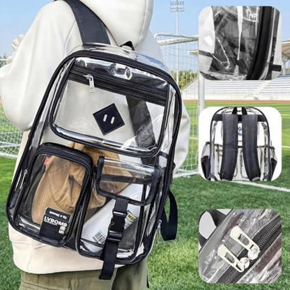 Transparenter Rucksack – Stadiontasche mit großer Kapazität