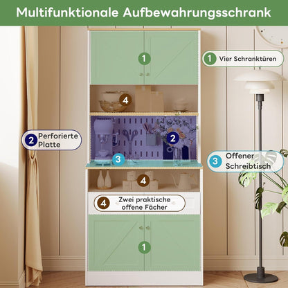 Weißes Sideboard mit 2 Schubladen & 4 Türen – Buffet Küche Esszimmer