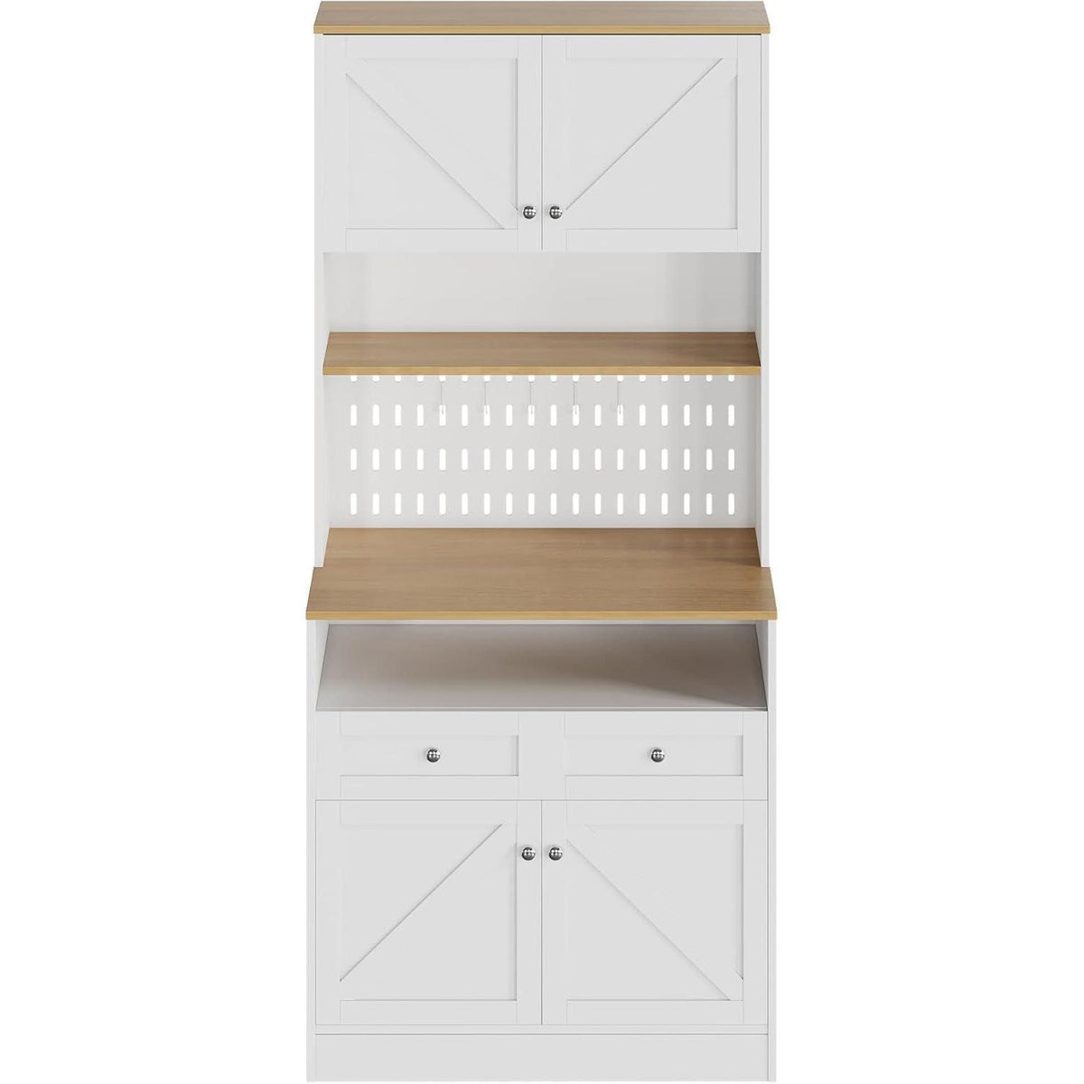 Weißes Sideboard mit 2 Schubladen & 4 Türen – Buffet Küche Esszimmer