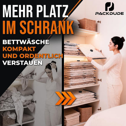 XXL Vakuumbeutel für Bettdecken & Kissen – 4er Set (130x90cm)