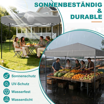 3x3m Pop Up Pavillon – Wasserdicht & Stabil für Garten & Camping