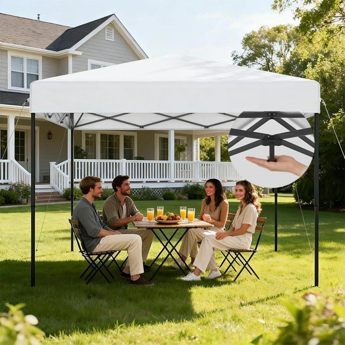 3x3m Pop Up Pavillon – Wasserdicht & Stabil für Garten & Camping