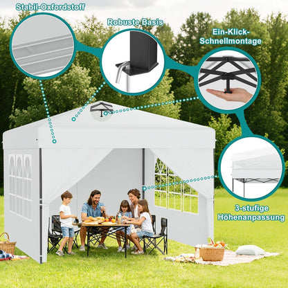 Pop Up Pavillon 2.5x2.5m – Wasserdicht & UV-Schutz