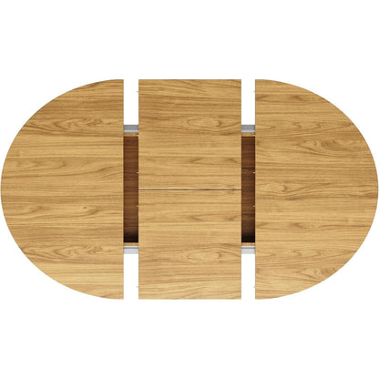 Runder Esstisch Ausziehbar Holz 118-158 cm – Platz für 6 Personen