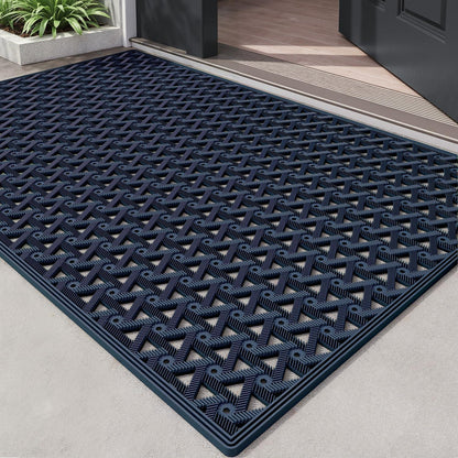 Fußmatte Outdoor 81x122 cm – Rutschfest & Wetterfest Marineblau