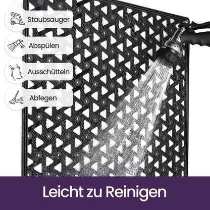 Fußmatte Outdoor rutschfest 81 x 122 cm Schwarz