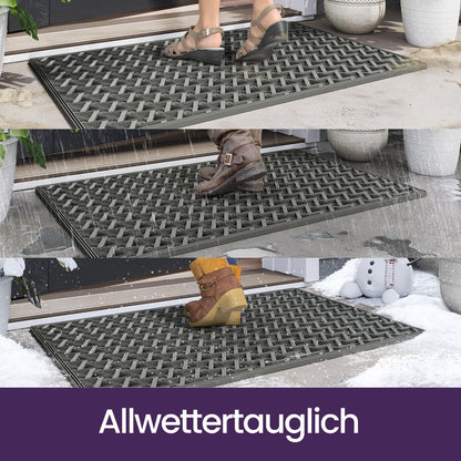 Fußmatte Outdoor rutschfest Grau 81 x 122 cm