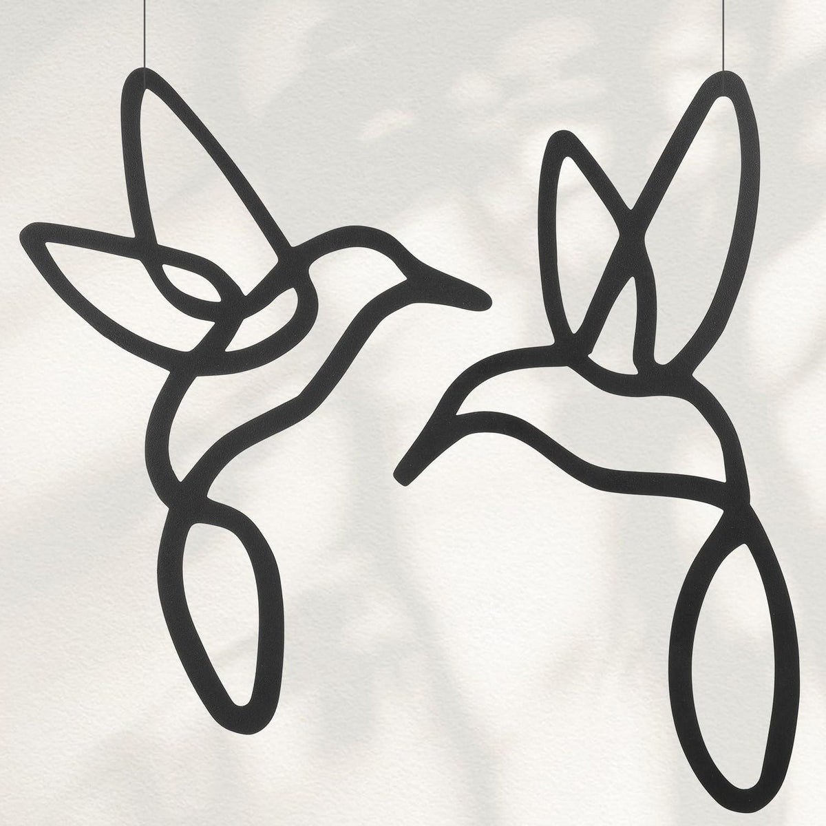 Lineart Vogel Deko Set | Moderne Wand & Fensterbild
