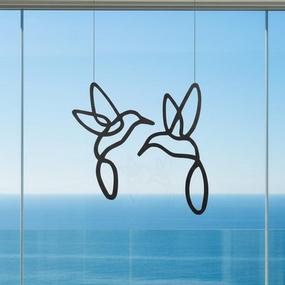 Lineart Vogel Deko Set | Moderne Wand & Fensterbild