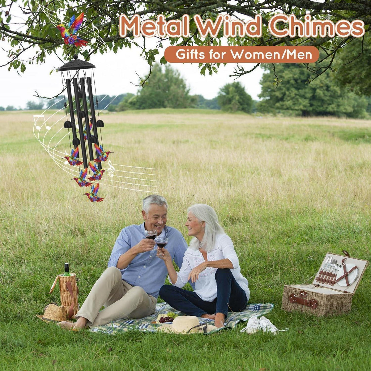 Kolibri Windspiel – Metall Deko für Garten & Terrasse