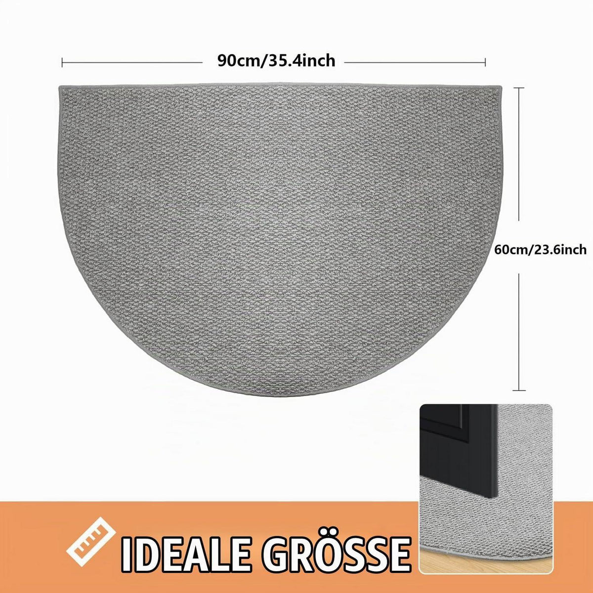 Schmutzfangmatte Grau 60x90 – Rutschfest & Waschbar
