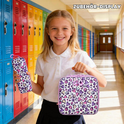 Schulrucksack Trolley Mädchen Herz Motiv – Schultasche mit Rollen