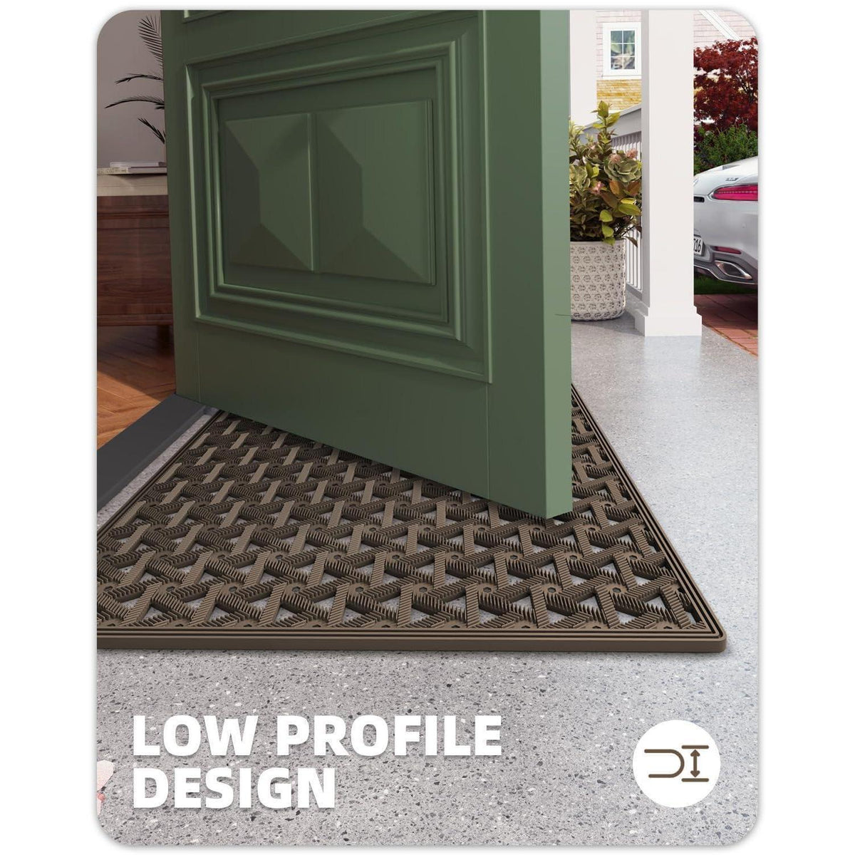 Fußmatte Outdoor Drainage, Braun, 81x122 cm