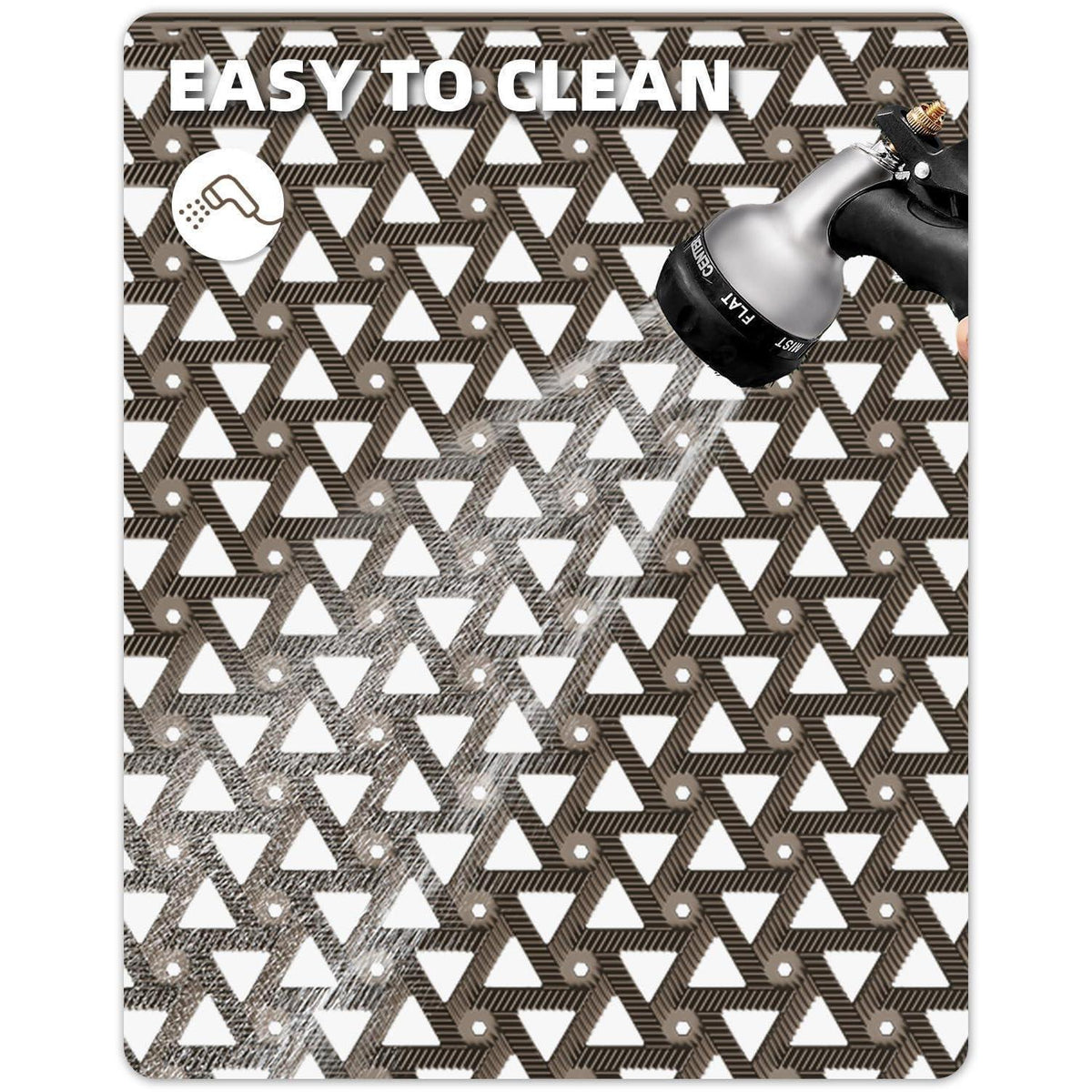 Fußmatte Outdoor Drainage, Braun, 81x122 cm