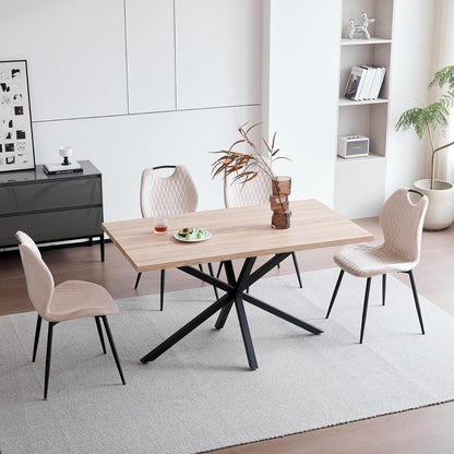 2er-Set Esszimmerstühle Beige – Polsterstuhl Küche Wohnzimmer