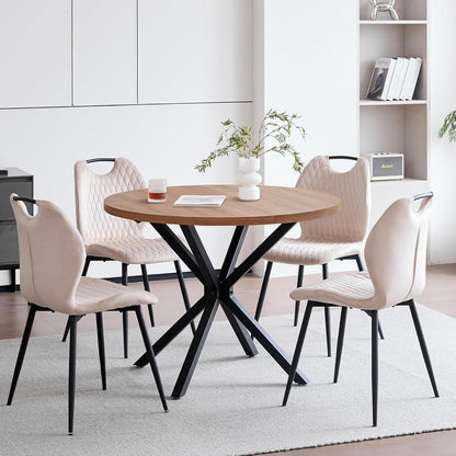 2er-Set Esszimmerstühle Beige – Polsterstuhl Küche Wohnzimmer