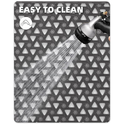 Fußmatte Grau 81x122 cm | Robust & Drainage für Draußen