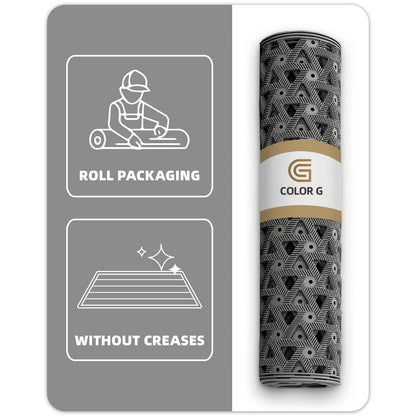 Fußmatte Grau 81x122 cm | Robust & Drainage für Draußen