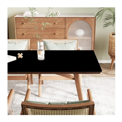 Wasserdichte PU Tischdecke 90x160cm Schwarz – Schutzfolie für Tisch